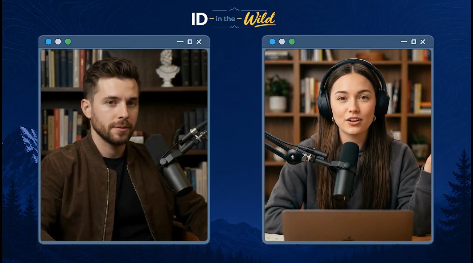 AI podcast hosts featured in the Instructional Design AI Informational Podcast.